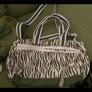 Foxy Zebra Print Weekender Duffle Bag